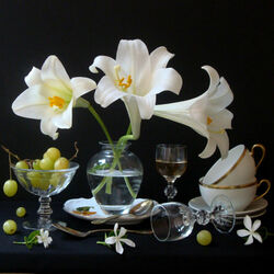 Пазл: Натюрморт с лилиями