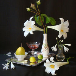 Пазл: Натюрморт с лилиями