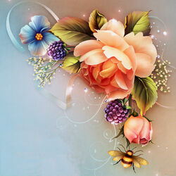 Пазл: Цветочный орнамент