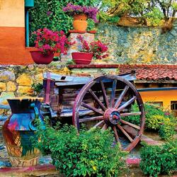 Пазл: Разноцветный дворик