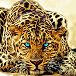 Пазл: Голубоглазый леопард