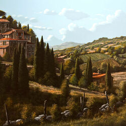 Пазл: Холмы Италии