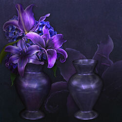 Пазл: Темные лилии