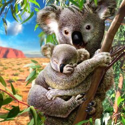 Пазл: Мама и малыш