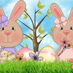 Пазл: Зайчата