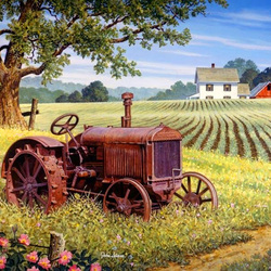 Пазл: Старый трактор