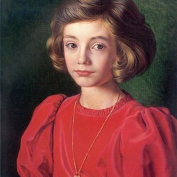 Пазл: Девочка в красном платье