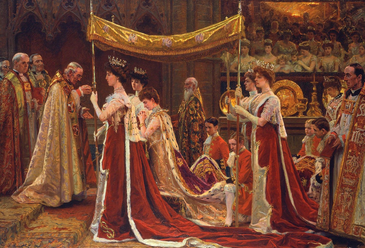 В каком году состоялась коронация. Коронация короля Эдуарда VII. Лауриц Регнер туксен (1853–1927) венчание. Лауриц туксен художник.