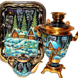 Пазл: Расписной самовар