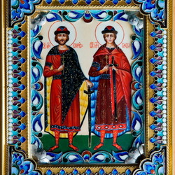 Пазл: Икона Борис и Глеб