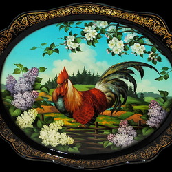 Пазл: Жостовский поднос