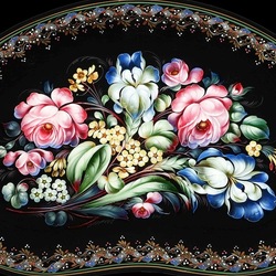 Пазл: Жостовский поднос