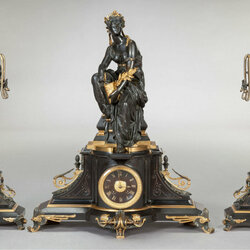 Пазл: Каминные часы