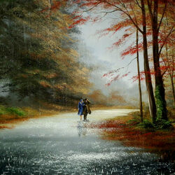 Пазл: Октябрьский дождь