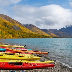 Пазл: Озеро Эклутна, Аляска