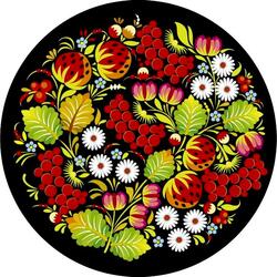 Пазл: Петриковская роспись на тарелках