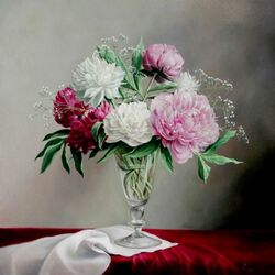 Пазл: Пионы