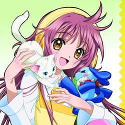 Пазл: Девочка и котенок