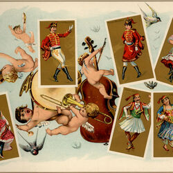 Пазл: Старинные карточки