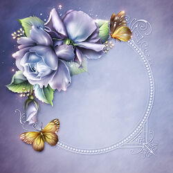 Пазл: Фарфоровый розовый венок