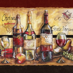 Пазл: Натюрморт с вином