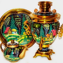 Пазл: Расписной самовар