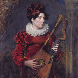 Пазл: Китти Стивенс,позднее графиня Эссекс, играющая на лютне