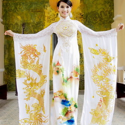 Пазл: Девушка во вьетнамском костюме