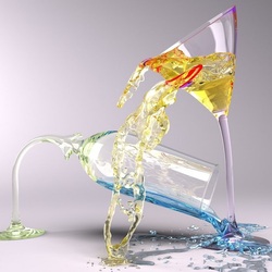 Пазл: Тающие бокалы