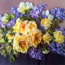 Пазл: Розы и сирень