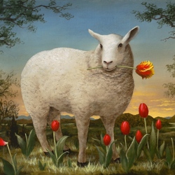 Пазл: Белая овечка