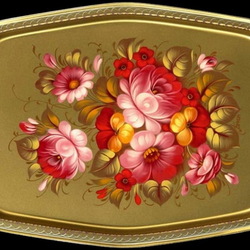 Пазл: Жостовский поднос