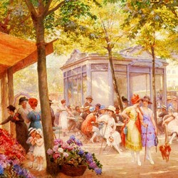 Пазл: Цветочный рынок в Булони