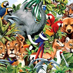 Пазл: Животные и птицы