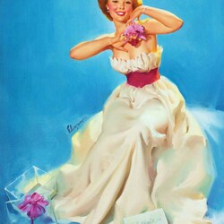 Пазл: Девушка с орхидеей