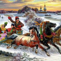 Пазл: Русская тройка