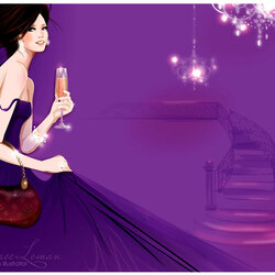 Пазл: Фиолетовое платье