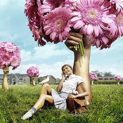 Пазл: Дарите девушкам цветы