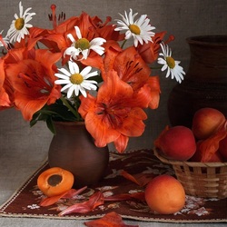 Пазл: Закатные лилии