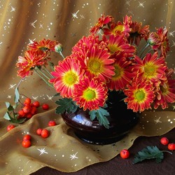 Пазл: Оранжевая гамма цветов