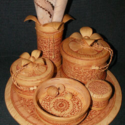 Пазл: Изделия из бересты