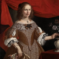 Пазл: Портрет молодой женщины в парадном платье