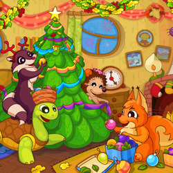 Пазл: Наряжаем елочку