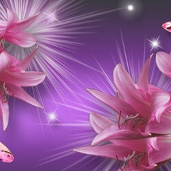 Пазл: Стрекоза и бабочка