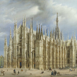 Пазл: Итальянский городской пейзаж. Милан