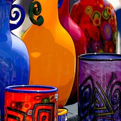 Пазл: Стеклянные вазы