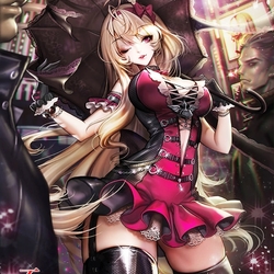 Пазл: Девушка с зонтом