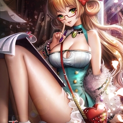 Пазл: Девушка в очках