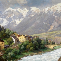 Пазл: Альпийская деревня