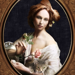 Пазл: Анна Снаткина и кошка Зиночка